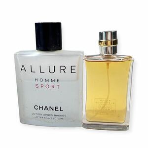 ★2点まとめ売り CHANEL ALLURE オードトワレ 50ml ALLURE HOMME SPORT アフターシェーブローション 中古品 管理J781