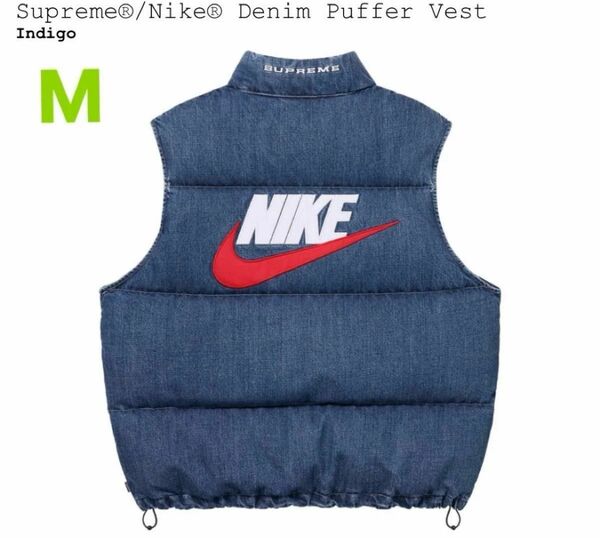 Supreme x Nike Denim Puffer Vest "Indigo" Mサイズ