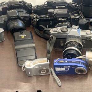 小＃#6455A CANON FUJIFILM Nikon Sony MINOLTA LUMIXなど デジカメ 一眼レフカメラ ビデオカメラ 双眼鏡 など大量まとめの画像1