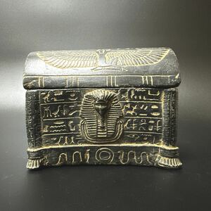 希少 古代エジプト 箱 シルクロード スカラベ 出土品 ウシャブティ エジプト展 象形文字 石箱 検) ローマンガラス ガンダーラ アラベスク