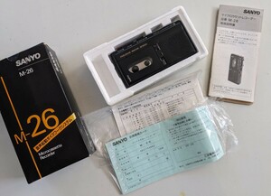 SANYO　サンヨー　音声起動　ボイスワークシステム　M-26 中古品　希少　美品 　マイクロカセットレコーダー