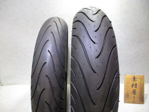 4★前後タイヤ425A　MICHELIN.PILOT STREET.RADIAL.110/70-17.140/70-17.’19年.’22年.検）バンディット250.CB400SF.NINJA250.バリオス.