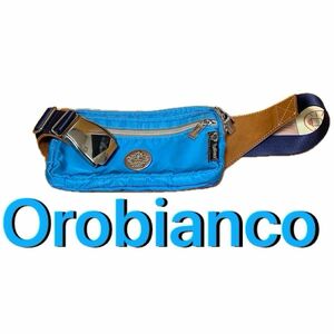 Orobianco ボディバッグ　ナイロン＋レザー