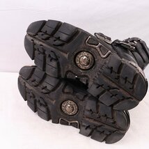 ニューロック 38 C 23.5cm 位/ スペイン製 NEWROCK 厚底 ラバーソール レザー ブラック 黒 レディース ウィメンズ 中古 古靴 eb1214_画像5