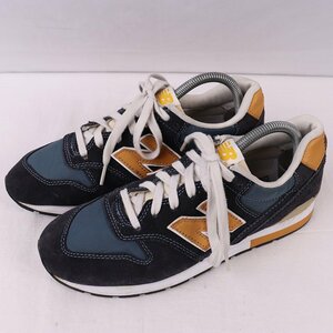 996 ニューバランス 25.0cm/new balance 紺 ネイビー マスタード 白 ホワイト 中古 古着 メンズスニーカー yy3215