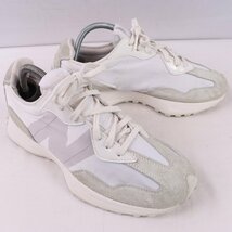 327 ニューバランス 25.0cm/New Balance MS327SFD 白 ホワイト グレー 中古 古着 スニーカー メンズ レディース yy9006_画像8