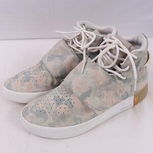 TUBULAR INVADER STRAP 25.0cm/adidas チューブラー アディダス スニーカー ライトグレー カモフラ柄 中古 古着 メンズ ad4967