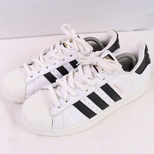 SUPERSTAR 28.0cm/adidas スーパースター アディダス スニーカー 白 ホワイト 黒 金ベロ 中古 古着 メンズ ad4984