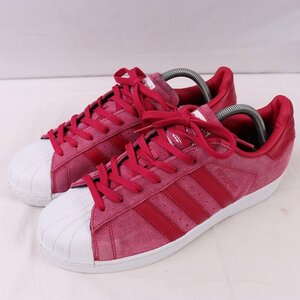 SUPERSTAR W 26.0cm/adidas スーパースター W アディダス スニーカー 赤 レッド 白 中古 古着 レディース ad5015