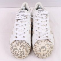 SUPERSTAR MARBLE 27.5cm/adidas スーパースター アディダス スニーカー 白 ホワイト グレー 中古 古着 メンズ ad5031_画像3