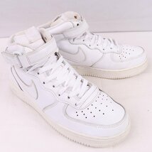 AIR FORCE 1 MID '07 25.0cm/NIKE エアフォース 1 ロー 07 ナイキ 古着 中古 白 オールホワイト メンズ スニーカーxx8223_画像7