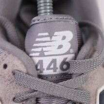 446 ニューバランス 26.5cm/new balance 灰 グレー 紺 ネイビー クリーム 白 ホワイト 中古 古着 メンズ スニーカー yy3260_画像8