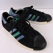 SUPERSTAR LTO 28.0cm/adidas スーパースターLTO アディダス スニーカー 黒 ブラック 青 緑 中古 古着 メンズ ad4899_画像6