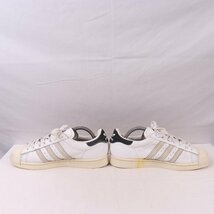 SUPERSTAR FOOTWEAR 26.5cm/adidas スーパースター アディダス スニーカー 白 ホワイト ダークグレー 中古 古着 メンズ ad4925_画像5