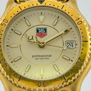 【タグホイヤー 1円～】 ◎TAGHEUER◎ WG1230-0 セル デイト プロフェッショナル 腕時計 クォーツ 稼働 メンズ L86E70の画像2