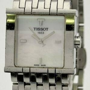 【ティソ 1円～】 ◎TISSOT◎ T02.1.181.7 L910 シェル スクエア 腕時計 クォーツ 稼働 レディース B82L33の画像1