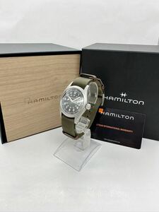 【ハミルトン1円〜】良品 HAMILTON カーキ H694390 メンズ ミリタリー 腕時計 箱付 中古 稼動品 86L3C6