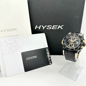 【ハイゼック1円〜】HYSEK ABYSS AB4402B12 ローズゴールド チタン クロノグラフ 腕時計 メンズ 稼動品 中古 855BBE0の画像1