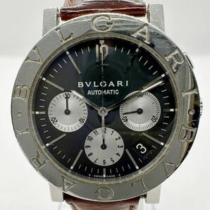 【ブルガリ1円〜】BVLGARI BB38SLCH クロノグラフ オートマティック 革 メンズ 腕時計 中古 稼動品 H85A66の画像2