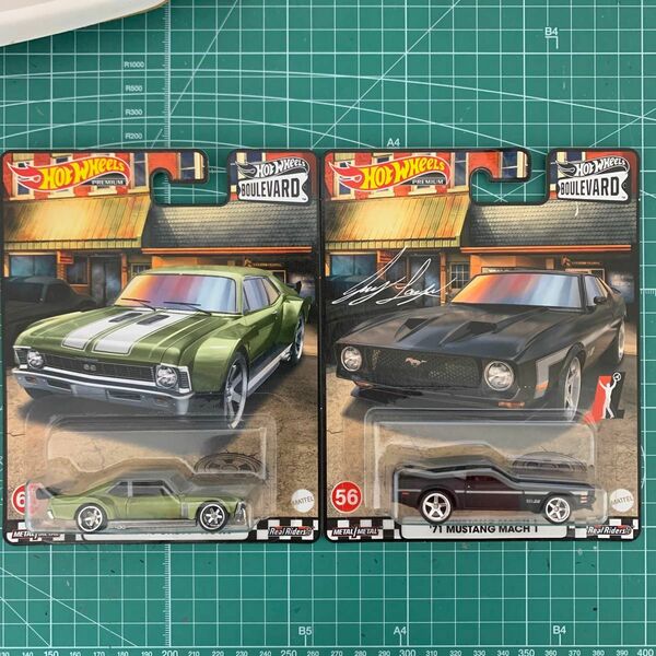 ホットウィール Hot Wheels CUSTOM ‘70 CHEVY NOVA & ‘71 MUSTANG MACH1 