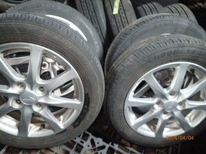 4本 ダイハツ 14x4.5J +45 グッドイヤー 155/65R14 2021年製 純正 アルミ ムーヴ ミラ タント ウェイク キャスト ミラココア ミラジーノ