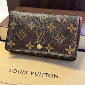 新品同様！ ルイヴィトン LOUIS VUITTON モノグラム　ポルトフォイユ トレゾール 財布　二つ折り　折り財布