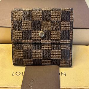 未使用に近い！ ルイヴィトン LOUIS VUITTON ダミエ ポルトモネ ビエ　エリーズ 財布 三つ折り　折り財布