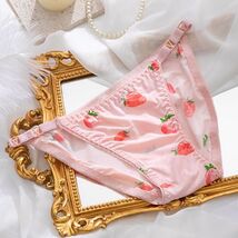 b358 ★イチゴ柄★ ショーツ【2色セット】レディース パンツ パンティー かわいい セクシー いちご 苺 人気 Mサイズ_画像3