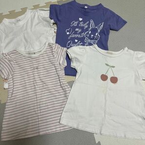 Tシャツ 100 さくらんぼ りぼん プティマイン