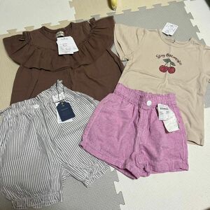 女の子 ワンピース 100 ズボン パンツ さくらんぼ