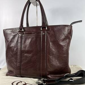 COCOMEISTER here Meister 2way business bag tote bag mat -nega yellowtail L leather leather bita- chocolate Mattone Gabriel
