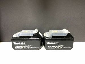 2個 マキタ 動作品 Makita 純正 Li-ion バッテリー BL1860B 6.0Ah 18V 雪マーク インパクト # BL1850 BL1860 BL1460 検索ワード 25 美品