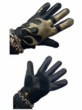 送料0 Vin&Age ヴィンアンドエイジ LUSTER FLARE SHORT GLOVES ラスターフレアショートグローブ VG24F GOLD-L 春夏秋用 クラック加工_画像5