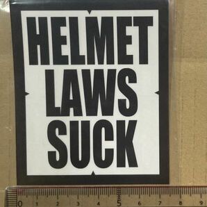 【OCEAN BEETLE】オーシャンビートル HELMET LAWS SUCK ステッカー 抜き型ステッカー BLACK / バイカー バイク乗り Sticker Helmet chopperの画像7