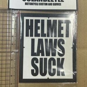 【OCEAN BEETLE】オーシャンビートル HELMET LAWS SUCK ステッカー 抜き型ステッカー BLACK / バイカー バイク乗り Sticker Helmet Customの画像6