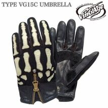 Vin＆Age ヴィンアンドエイジ スケルトン レザー ボーングローブ VG15C UMBRELLA /SIL IVORY/BLACK -XL 骨グローブ 春夏秋用 ロングセラー_画像3