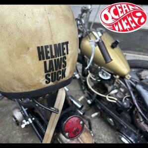 【OCEAN BEETLE】オーシャンビートル HELMET LAWS SUCK ステッカー 抜き型ステッカー BLACK / バイカー バイク乗り Sticker Helmet Customの画像5