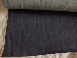 1点のみ 産地 岡山県 井原デニム コットン100% インディゴセルヴィッチデニム ネイビー 118cm幅 10oz 8.4mカット 生地 日本製 国産 倉敷 