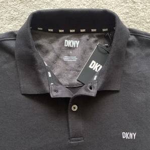 日本発送DKNYダナキャランニューヨーク新品メンズL♪黒の柔らかいストレッチコットンポロシャツの画像6