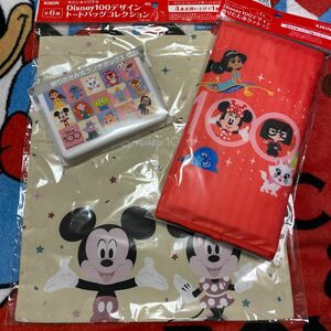 【景品】キリンオリジナルDisney100 デザイントートバッグコレクション　折りたたみ式ランチボックス　折りたたみクッション