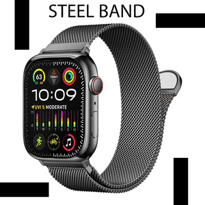 アップルウォッチ バンド Apple Watch band ステンレス series SE 9 38mm 40mm 41mm 黒 ブラック メッシュ マグネット 磁石 送料無料 安い