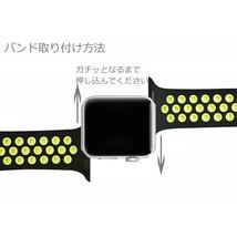 アップルウォッチ バンド 2本セット 42mm 44mm 45mm 49mm apple watch Ultra series SE 8 7 6 5 4 3 2 1 ベルト シリコン 交換 黒 赤 黄色 _画像4