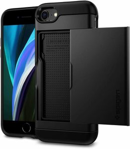 Spigen iPhone SE3 SE2 ケース 手帳型 iPhone8/7用 カード 収納 MIL規格取得 耐衝撃 指紋/傷防