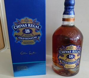 レアサイズ！未開栓 シーバスリーガル CHIVAS REGAL 18年 ゴールドシグネチャー 1000ml 箱付き 古酒