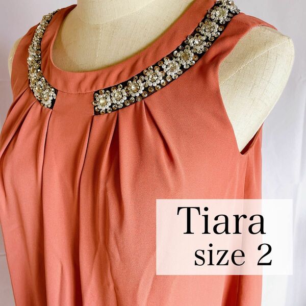 Tiara size2 ビジューワンピース パーティードレス