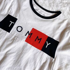 TOMMY HILFIGER tommy hilfiger トミーヒルフィガー大きめのロゴ半袖シャツ S ユニセックス