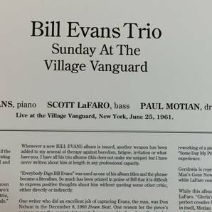 未開封＆送料500円 ●美品● EU盤 高音質180g重量盤 ビル・エヴァンス Bill Evans Sunday At The Village Vanguard 1LP レコードの画像4