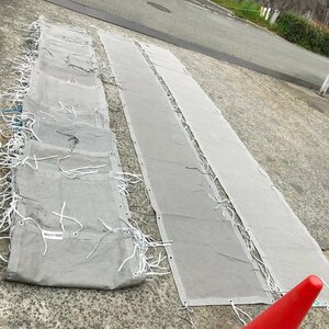 ..b974 fire prevention mesh sheet gray 0.6m×5.1m # Japan fire prevention association / fire fighting . registration person . standard number F-28-1318 etc. /book@../ scaffold * total 15 pieces set!