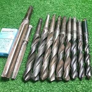 会清f487 MT軸 鉄工ツイストドリル(φ22.0～φ15.0mm 全てMT2軸-計9本)◇リーマー(φ31.5mm-MT3軸-1本 φ14.5mm-MT2軸-1本)★計11本セット