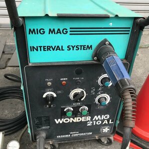 央飯m165 ヤシマ ■ワンダーミグ アルミプロ『WM-210AL』半自動溶接機 MIG・MAG (トーチチップ/取説付き) 三相200Vの画像2